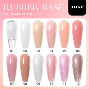Esmalte de Uñas en Gel con Base de Goma de Alta Resistencia JTING, 12 Colores, Marca Privada OEM, Esmalte de Uñas con Base de Goma, Botellas de 15 ml - Product Image 5