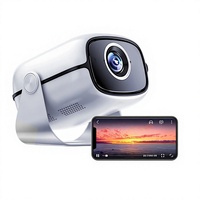 Mini projecteur AI portable, projecteur intelligent Android quad-core, résolution maximale 1080P, WiFi, projecteur de cinéma familial à domicile