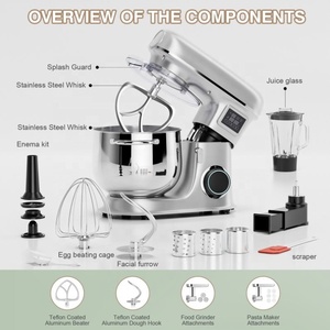 Impastatrice per Pane 8L, Mixer da Tavolo Multifunzione 5-in-1, Macchina per Frutta e Verdura, Spremiagrumi, Mixer da Cucina - Product Image 2