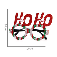 Lunettes de fête de Noël avec chapeau de Père Noël à paillettes argentées, lunettes fantaisie, accessoire photo brillant pour le compte à rebours de Noël et du Nouvel An