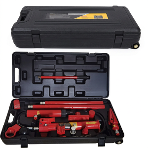 Kit de cric hydraulique 10T pour réparation de carrosserie automobile avec roues, disponible immédiatement pour l'exportation - Product Image 1