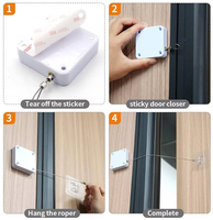 Ferme-porte automatique intelligent sans perçage, moderne, mini, dissimulé et réglable pour la maison et la salle de bain