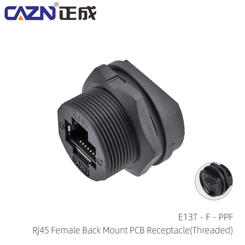 Prise PCB RJ45 femelle à montage arrière