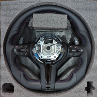 Volant sport M avec garniture noire, fond plat, pour BMW Série 3 E90 E91 E92 E93 X5 E70 E71 X6 E72 E84 E89 E88