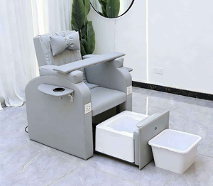 Fauteuil de manucure et pédicure de luxe moderne, multifonctionnel, avec massage électrique et bain de pieds extensible - Product Image 1