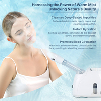 Vaporizador Facial Nano Spray, Humidificador Facial con Vapor Caliente, Calentamiento PI 360 °   Dispositivo de Hidratación Compacto y Giratorio para Spa en Casa