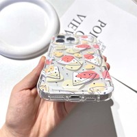 Coque de téléphone portable en TPU antichoc et anti-chute avec imprimé pastèque pour iPhone Xr Xs 11 12 13 14 15 16 17 18 Pro Max