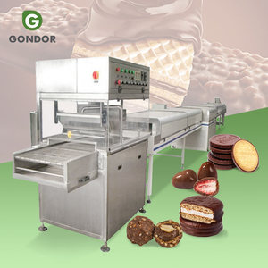<b>Machine</b> Enrober Chocolate Small-Chocolate-Enrobe-<b>Machine</b> Enrobe Type Belt 1000mm Untuk Biskuit - Product Image 1