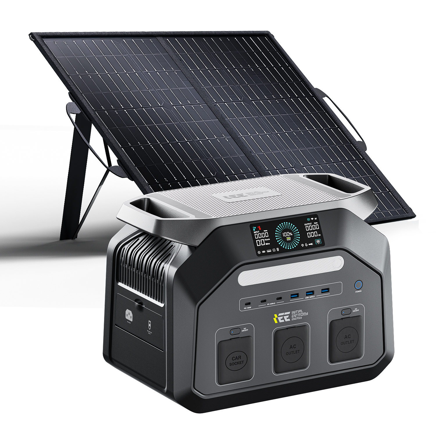 Noir + panneaux solaires 100w