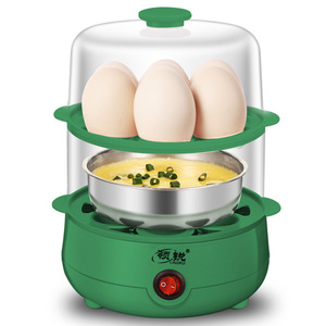 Lingrui Mini Egg <b>Cooker</b> Steamer Double Layer 1-7 Eggs <b>Electric</b> Breakfast Maker Household <b>Small</b> Appliance - Product Image 1