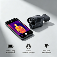LNTV-TMU Monoculaire Thermique Professionnel Ultra-Clair 4-en-1 12um 640*512 OLED WiFi pour Casque, Étanche IP67, Vision Nocturne