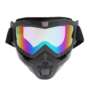 Máscara táctica de protección facial completa con lente antivaho a prueba de polvo para motociclismo y deportes al aire libre - Product Image 1