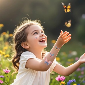 Nuevo Stock Advanced Sense Ins Small Fresh Face Sticker clavícula brillo mariposa <span class=keywords><strong>tatuaje</strong></span> pegatina impermeable realista - Product Image 1