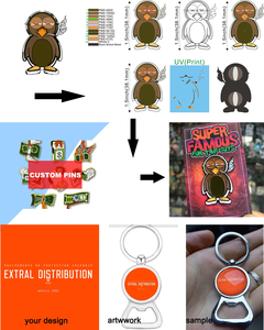 Personnages de dessins animés personnalisés, épinglette en émail dur Hazbin Hell <span class=keywords><strong>Hotel</strong></span> épingles en émail à paillettes - Product Image 5