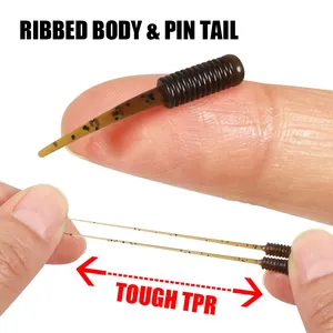 เหยื่อปลอมแบบนิ่ม Spinpoler ขนาด 27 มม. แบบเรืองแสง หางแหลม TPR เหยื่อตกปลา Ajing สำหรับตกปลาบนน้ำแข็ง น้ำทะเล ใช้ได้กับอุปกรณ์ตกปลาหลายชนิด - Product Image 3