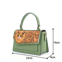 Tas Selempang Kulit Asli Vintage Bohemian Anti Air - Set Tas Multi-Kompartemen Kapasitas Besar untuk Bisnis
