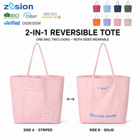 Sac de courses réutilisable pliable réversible avec logo personnalisé, grande capacité, en toile, pour événements, vente en gros