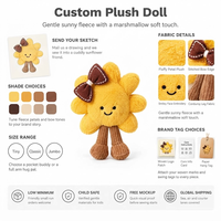 OEM ODM Personnalisé Adorable Poupée Feuille d'Érable Dorée avec Pieds et Visage Souriant Brodé, Accessoire en Peluche, Mascotte en Peluche en Coton PP et Polyester