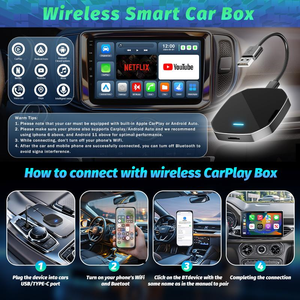 Adaptador Magic Box AI con CarPlay, WiFi Dual y Ranura TF para Streaming Inalámbrico de Netflix, YouTube e <span class=keywords><strong>IPTV</strong></span> para Coches Apple <span class=keywords><strong>Smart</strong></span> Box - Product Image 5