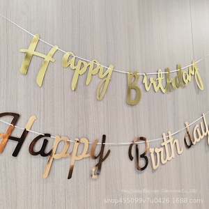 Ins bandiera congiunta lettere di <span class=keywords><strong>compleanno</strong></span> abbronzanti <span class=keywords><strong>buon</strong></span> <span class=keywords><strong>compleanno</strong></span> oro rosa argento bandiera decorazione festa - Product Image 1
