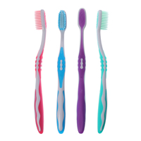 Brosse à dents souple à poils effilés et gratte-langue, poignée ergonomique antidérapante pour adultes, fabricant de brosses à dents ODM OEM