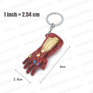 Portachiavi con Ciondolo Guanto di Potenza Infinita, Tema <span class=keywords><strong>Supereroe</strong></span> Iconico, Regalo Souvenir per Bambini, Adolescenti, Fan di Cosplay, Gadget per Feste - Product Image 3