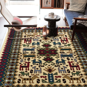 พรมปูพื้นห้องนั่งเล่นลายเปอร์เซีย ผลิตจากโรงงาน ป้องกันการลื่น ลายตารางหมากรุก ทำจากขนสัตว์ รับสั่งทำทุกขนาดและทุกสี - Product Image 2