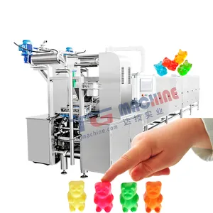 Saving Raw Materials Clean Conveniently Vitamin Candy Soft Jelly Machines Gummy Candy Production Line