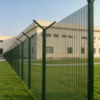 Clôture de sécurité anti-coupure 358 pour cour, grillage soudé galvanisé pour périmètre de centrale électrique et centre de données