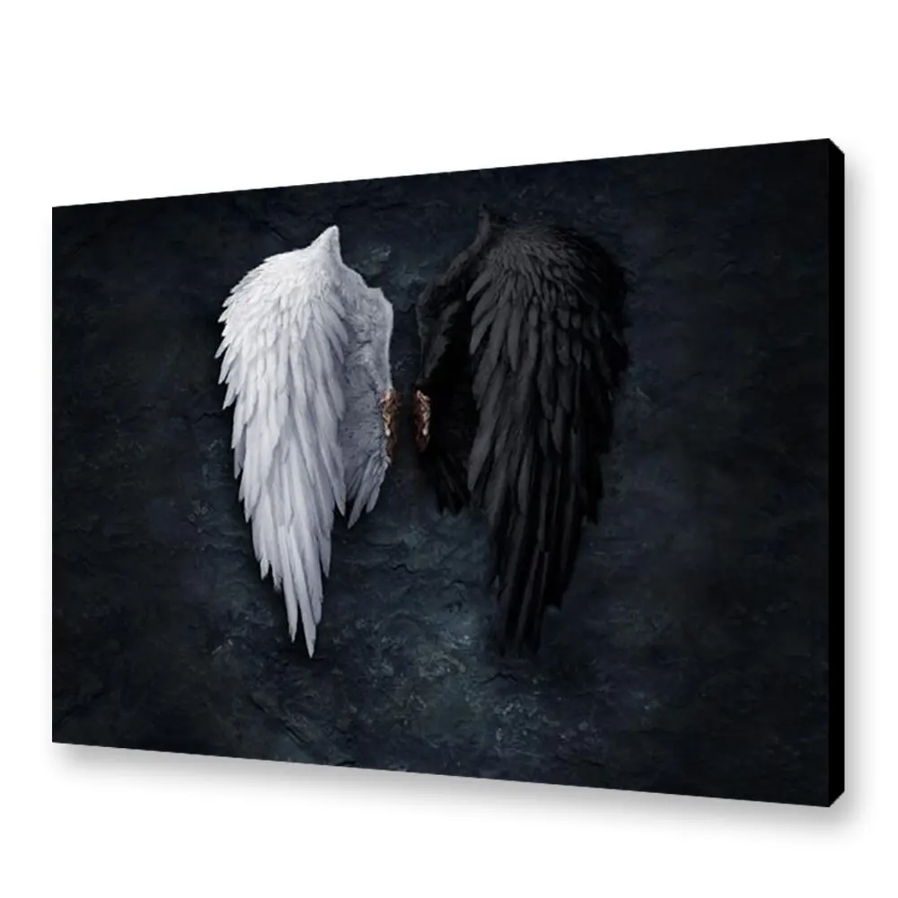 Modern Black And White Angel Wings Canvas Wall Art Nordic Decor Mural Pictures On Posters And Prints Painting For Living Room