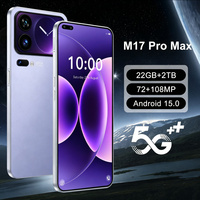 Smartphone Original M17 ProMax 7.3" HD 7800mAh Deca Core 108MP Double SIM LTE CDMA Déverrouillage par Reconnaissance Faciale et Empreinte Digitale Version Globale Vente Flash