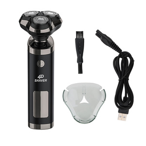 Maquinilla de afeitar eléctrica JinDing 4 en 1 <span class=keywords><strong>para</strong></span> hombres, afeitadora impermeable <span class=keywords><strong>para</strong></span> cara, <span class=keywords><strong>Barba</strong></span>, <span class=keywords><strong>bigote</strong></span>, afeitadora rotativa de viaje portátil - Product Image 3