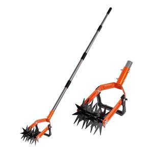 Cultivateur rotatif manuel 2-en-1 réglable en acier inoxydable sarcleur de jardin outil de sol réensemencement couteau de désherbage puissance manuelle 6in - Product Image 1