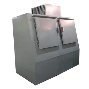 2个倾斜门60立方英尺200袋冰柜室外冷墙冰柜箱 - Product Image 3