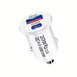 USB C Car Charger QC 4.0 USB PD 20W Car Phone Charger Fast Charging A+C Mini Mobile Car Charger with Package <b>Box</b> - Product Image 2
