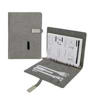 Coffrets cadeaux CARDSILK pour hommes avec bloc-notes A5 à chargement sans fil et papeterie multifonctionnelle avec logo personnalisé, idéal pour les affaires