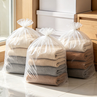 Sacs poubelles plats de différentes tailles, fabrication ODM, sacs en polyéthylène blancs de grande taille pour le rangement quotidien et la protection contre la poussière