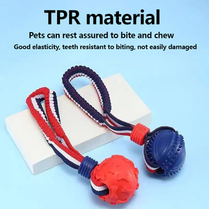 Yıkılmaz interaktif köpek topu oyuncak PVC ve naylon malzeme popüler agresif Chewers için kauçuk Pet çiğnemek oyuncak - Product Image 3