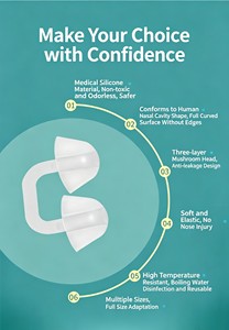 Pinza Nasal para Niños para Nadar, Tapón Nasal Universal en Forma de U para Niños, Evita que el Agua se Inture en las Vías Respiratorias - Product Image 2
