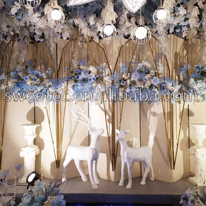 New Design Factory Wholesale Price Custom Wedding White and Champagne Color Backdrop Stand for Wedding <strong>Stage</strong> <strong>Decoration</strong> - Product Image 1