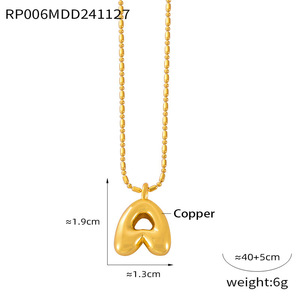 Collar con Colgante de Letra Inicial del Alfabeto de la A a la Z, de Acero Inoxidable PVD CAIOOCHE, Chapado en Oro, Antideslustre, Joyería de Moda, Regalo - Product Image 3