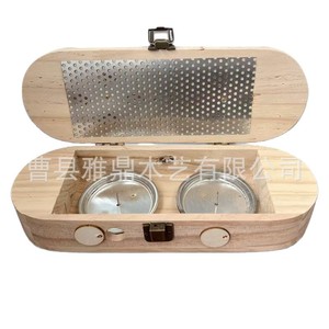 Caja de madera para calentar pies con orificios para mejorar la circulación - Product Image 5