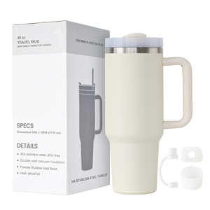 Vaso Térmico de Acero Inoxidable de 40 oz con Recubrimiento en Polvo y Logotipo Personalizado, <span class=keywords><strong>Taza</strong></span> de Café de Viaje <span class=keywords><strong>Negra</strong></span> - Product Image 1