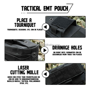 Pochette tactique MOLLE IFAK découpée au laser sur mesure en 1000D, sac médical portable pour garrot et ciseaux de traumatologie, premiers secours en extérieur - Product Image 3