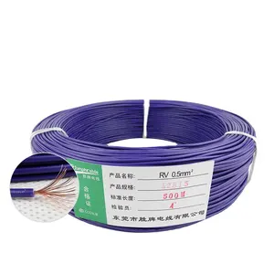 Pvc Insulated electrical Wire RV 6mm 84/0.30AS OD5.0 cable temperature 70degree for daily home lighting