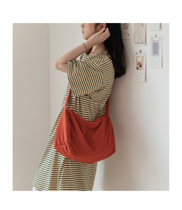 Women's Casual Travel Crossbody Bag Japanese-Style <b>Square</b> Soft Fabric Bag Large Capacity Minimalist Canvas Shoulder Bag - Product Image 4