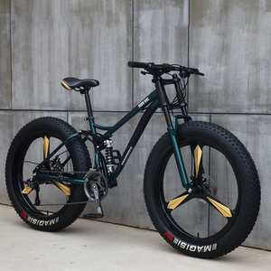 Bicicleta de Nieve con Suspensión Completa y Neumáticos Anchos 24/26*4.0, Ideal para la Playa, con Frenos de Disco - Product Image 1