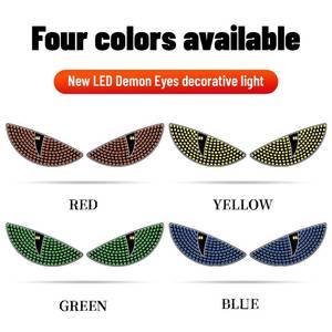 ไฟตกแต่งรถยนต์แบบยูเอสบีอเนกประสงค์ รูปทรงตาปีศาจ ไฟ <span class=keywords><strong>LED</strong></span> แบบยืดหยุ่น สำหรับติดตั้งบนกระจกหลังรถยนต์ พร้อมไฟแสดงผลเคลื่อนไหว - Product Image 3