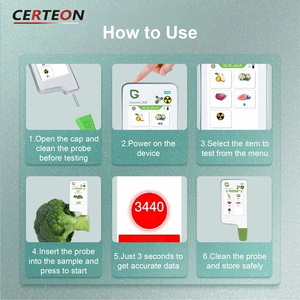 Probador portátil de seguridad alimentaria para residuos de pesticidas <span class=keywords><strong>nitrato</strong></span> radiación en frutas verduras carne - Product Image 4
