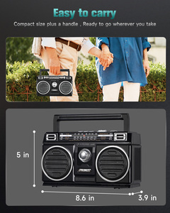 <span class=keywords><strong>Radio</strong></span> AM FM Portátil Inalámbrica con Altavoz Doble, <span class=keywords><strong>Luz</strong></span> de Colores, USB-C, Recargable Solar, Radios Transistor Portátiles - Product Image 2